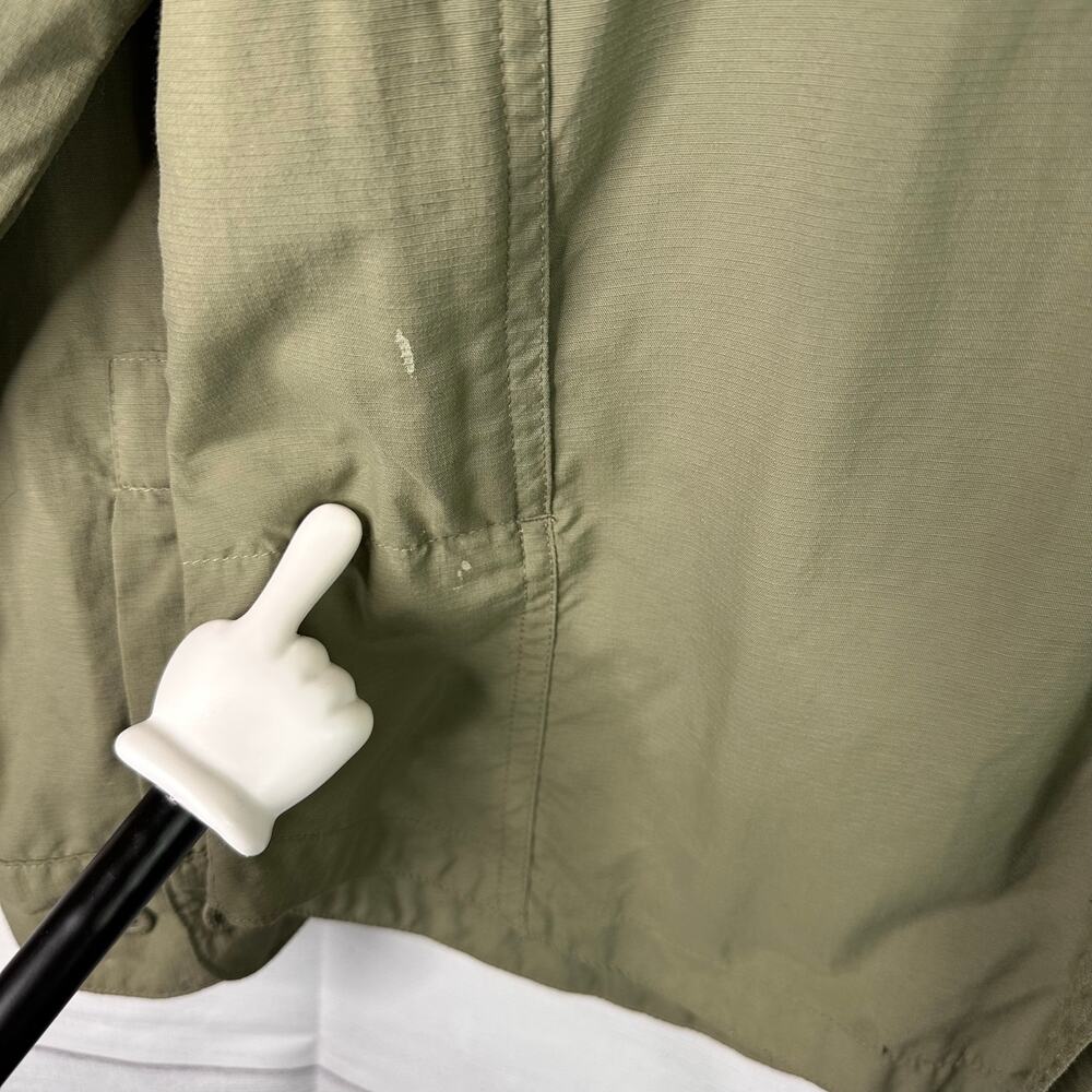 Columbia Women GRT Medium Olive Green Long Sleeve Button-Up Shirt Fishing Hiking - Picture 8 of 11